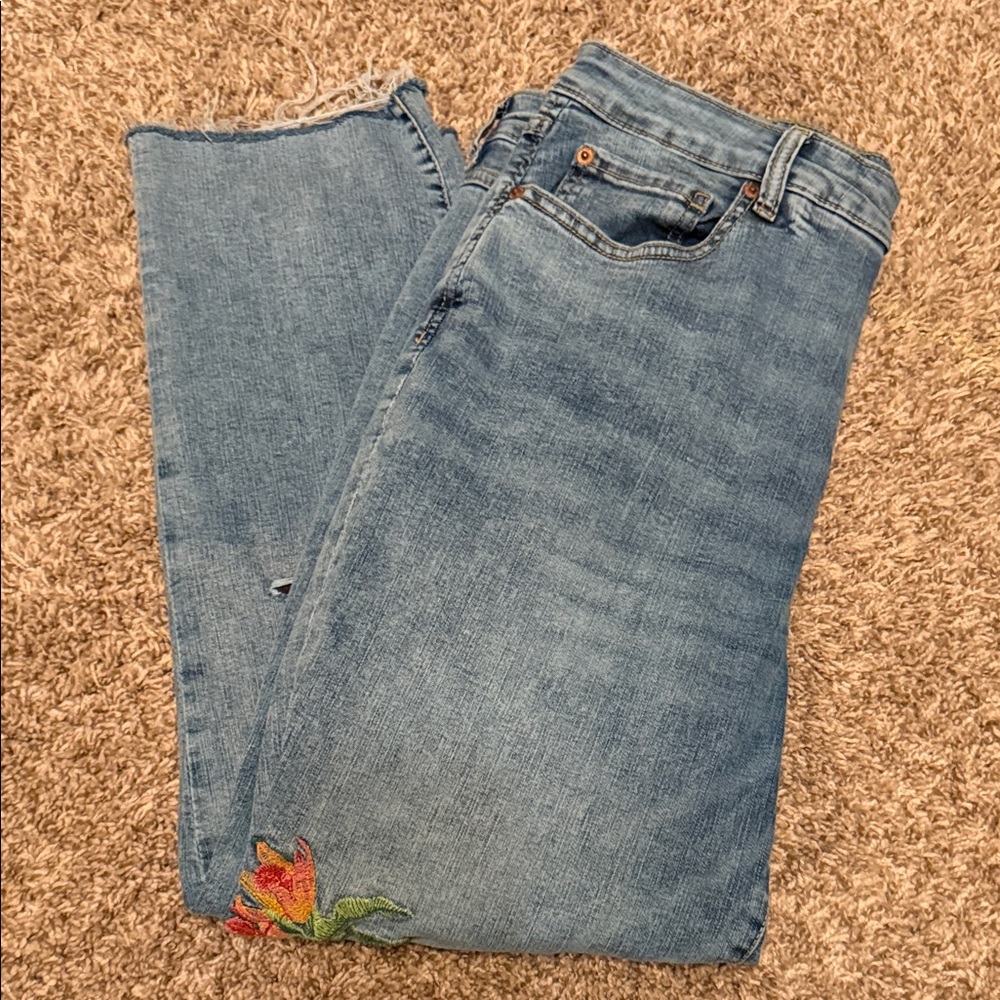 INC Embroidered Jeans